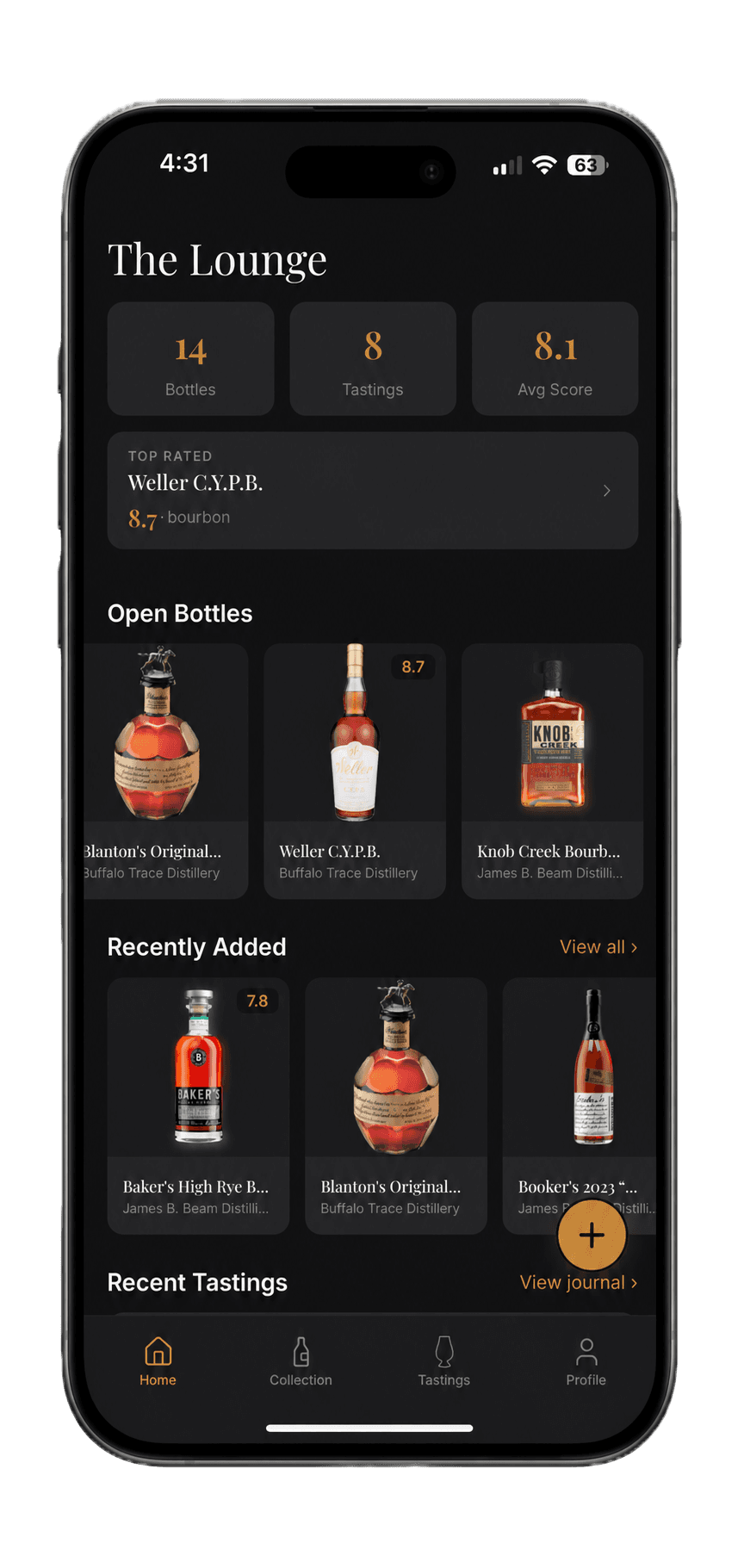 The Lounge: Your collection at a glance